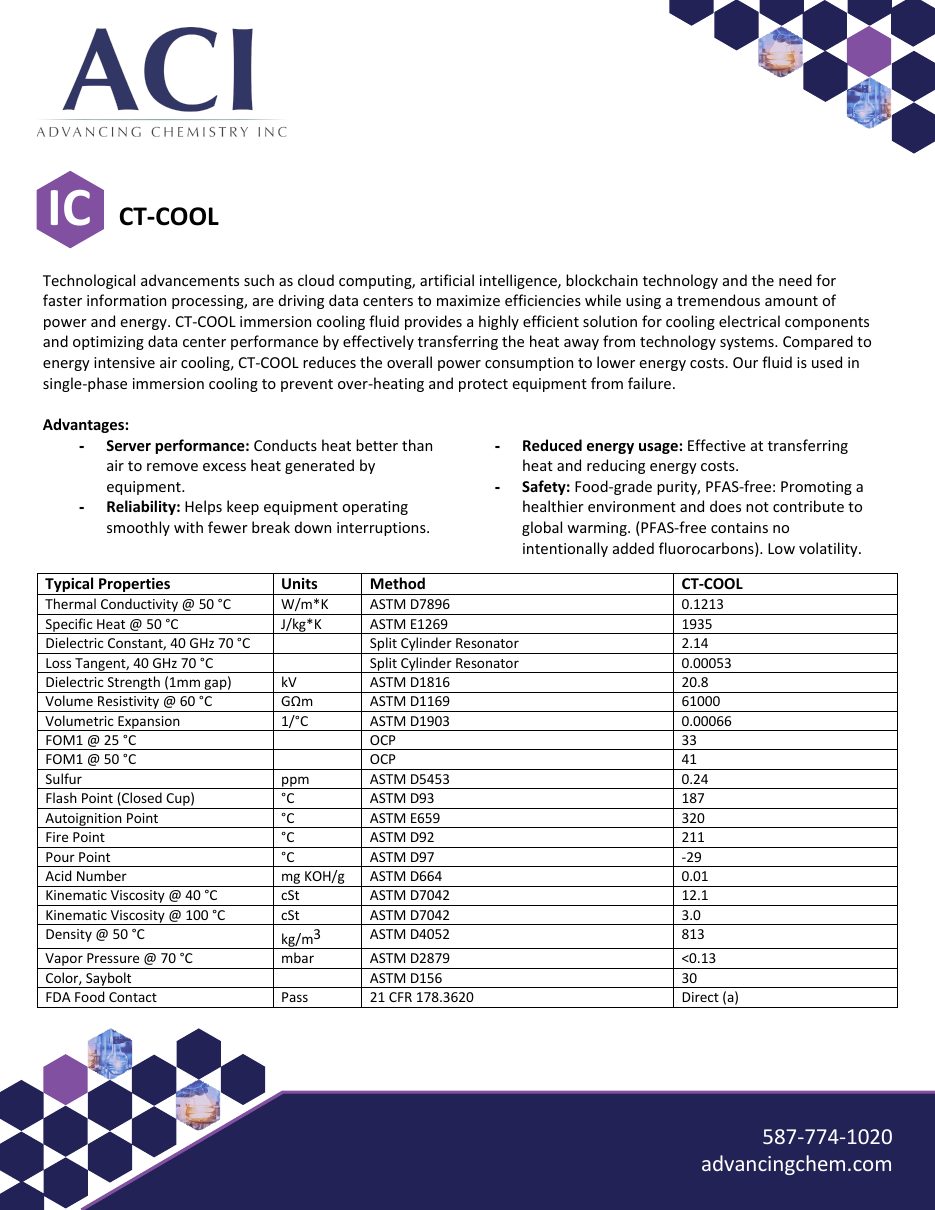 CT-COOL Immersion Cooling Fluid